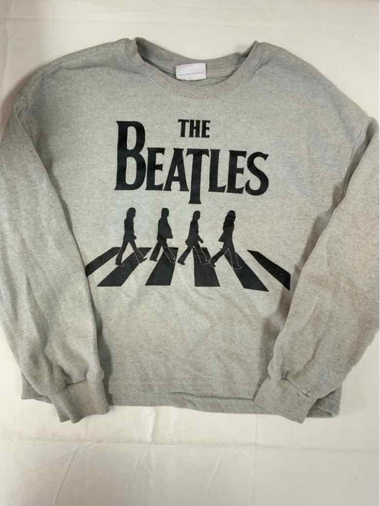 THE BEATLES Gray Youth Size 12 Girls SweaterLight