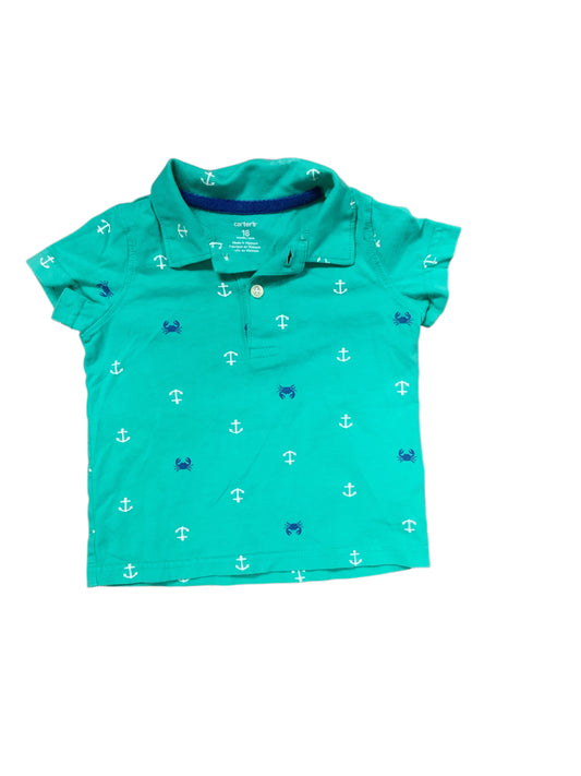 Carters (C) Green Infant Size 18 MO Boys SSTop