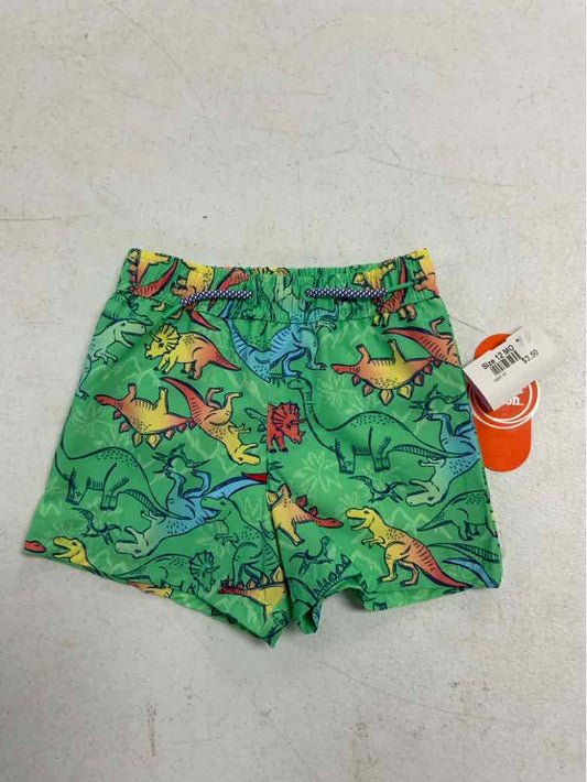 Wonder Nation (E) Green Infant Size 12 MO Boys SwimTrunks