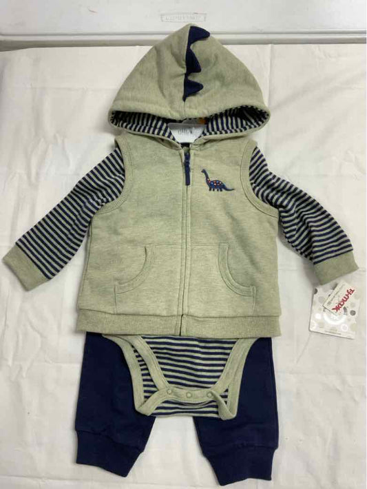 Little Me (C) Green Infant Size 12 MO Boys 3PC Casual