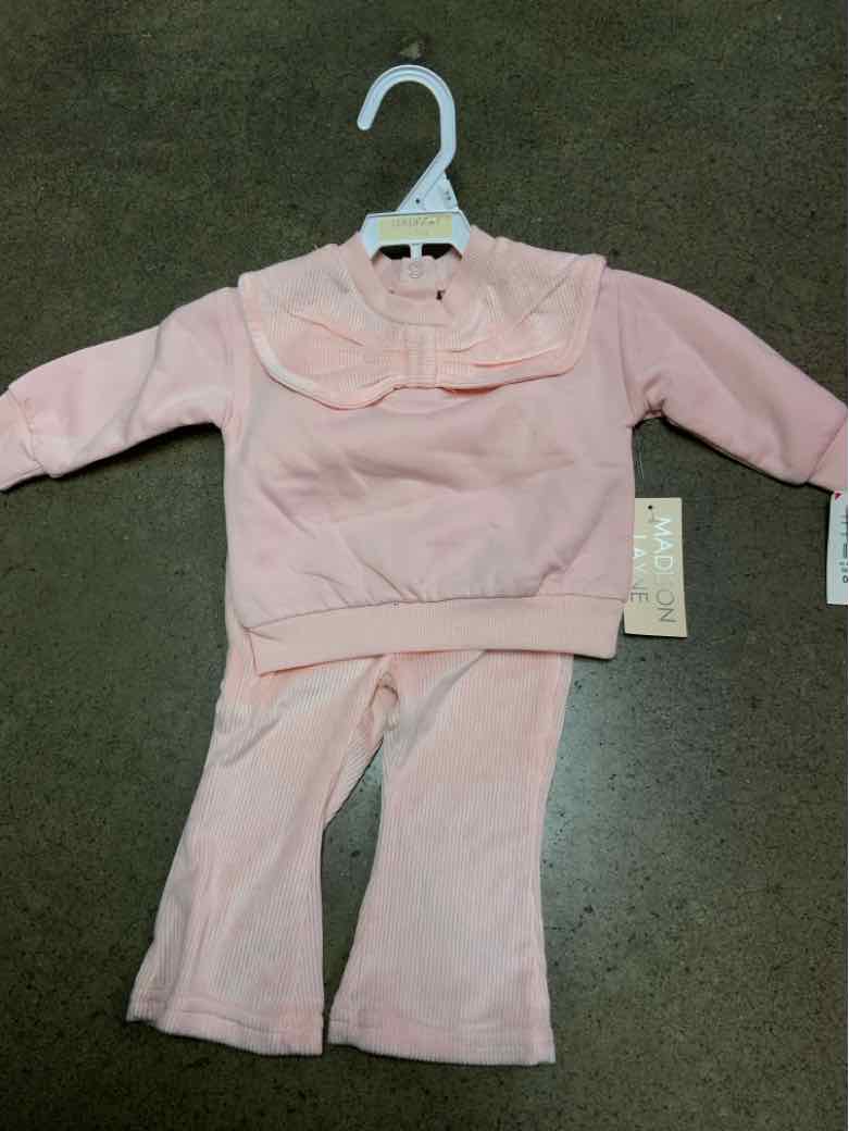 MADISON LAYNE Pink Infant Size 12 MO Girls 2PC Casual