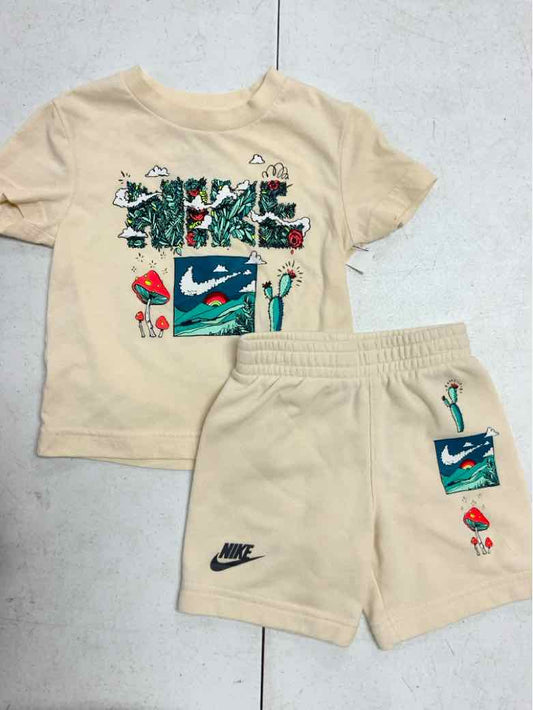 Nike (B) Cream Toddler Size 3T Boys 2PCCasual