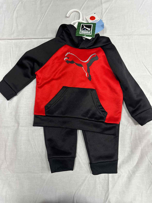 Puma (B) Red Infant Size 6 MO Boys 2PC Athletic Pant Suit
