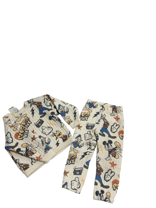 Disney (B) Cream Toddler Size 4 Boys 2PCCasual
