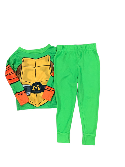 Teenage Ninja Turtles Green Toddler Size 3T Boys 2PCSleepwear